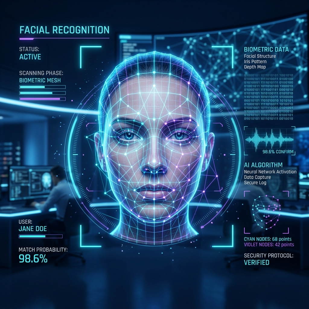 AI Facial Recognition Biometrics
